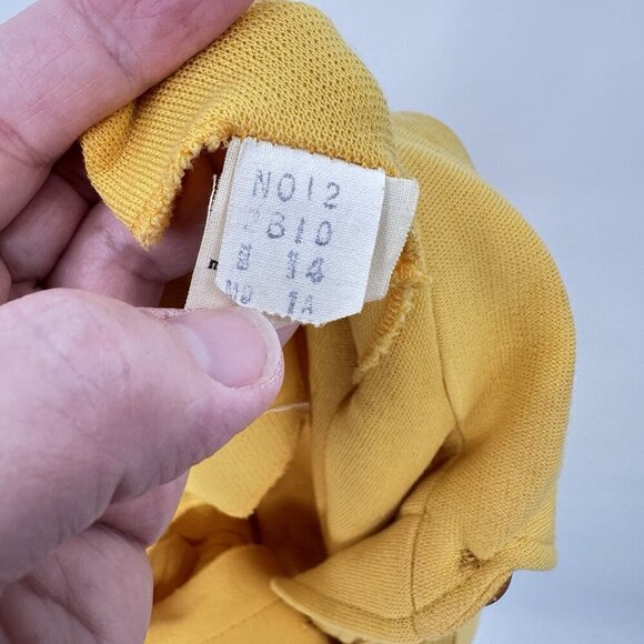 2 piece skirt suit big collar wool blend retro mod gold S - Picture 1 of 16